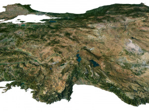 Turkey Terrain 3D Map 3D Model
