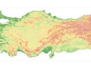 Turkey Terrain 3D Map 3D Model