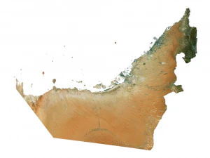 Birleşik Arap Emirlikleri Arazi 3D Haritası 3D Model