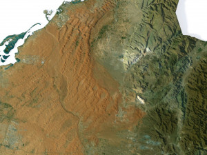 United Arab Emirates Terrain 3D Map Modèle 3D