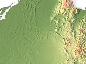 United Arab Emirates Terrain 3D Map Modèle 3D