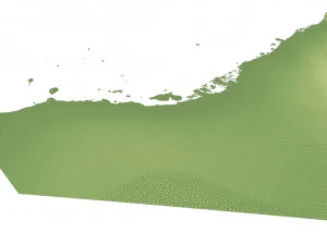 United Arab Emirates Terrain 3D Map 3D Model