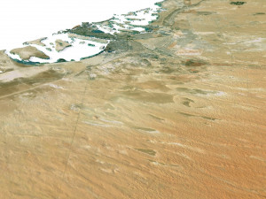 United Arab Emirates Terrain 3D Map Modèle 3D