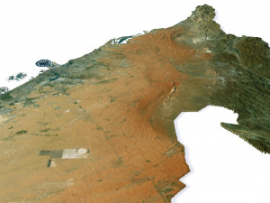 United Arab Emirates Terrain 3D Map Modèle 3D