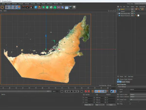 United Arab Emirates Terrain 3D Map 3D Model