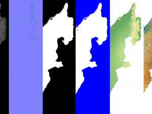 United Arab Emirates Terrain 3D Map Modèle 3D
