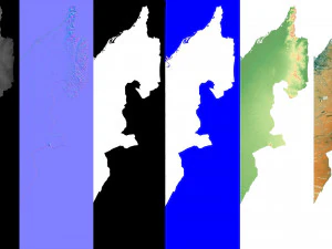 United Arab Emirates Terrain 3D Map 3D Model