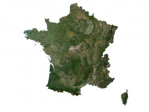 Mapa 3D del terreno de Francia Modelo 3D