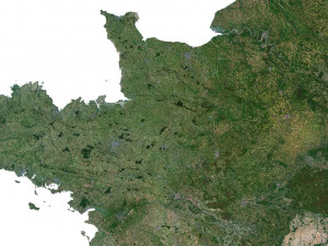 France Terrain 3D Map 3D 모델
