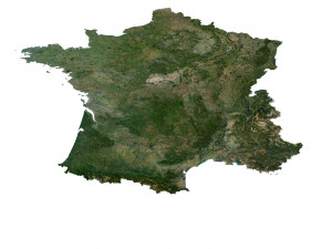 France Terrain 3D Map 3D 모델