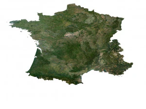 France Terrain 3D Map 3D Model