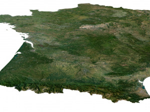 France Terrain 3D Map 3D 모델