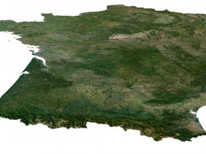 France Terrain 3D Map 3D Model