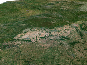 France Terrain 3D Map 3D 모델