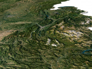 France Terrain 3D Map 3D 모델