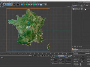 France Terrain 3D Map 3D 모델