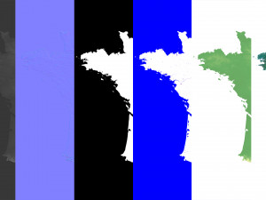 France Terrain 3D Map 3D 모델