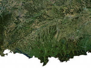 Germany Terrain 3D Map Modelo 3D