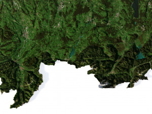 Germany Terrain 3D Map Modelo 3D