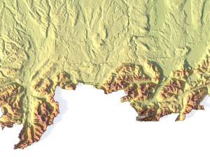 Germany Terrain 3D Map Modelo 3D