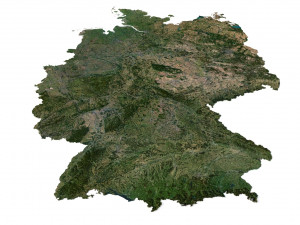 Germany Terrain 3D Map Modelo 3D