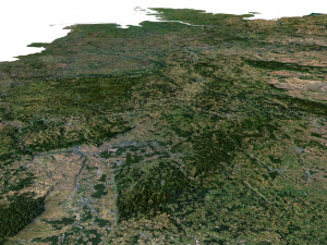 Germany Terrain 3D Map Modelo 3D