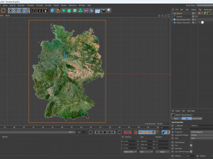 Germany Terrain 3D Map Modelo 3D