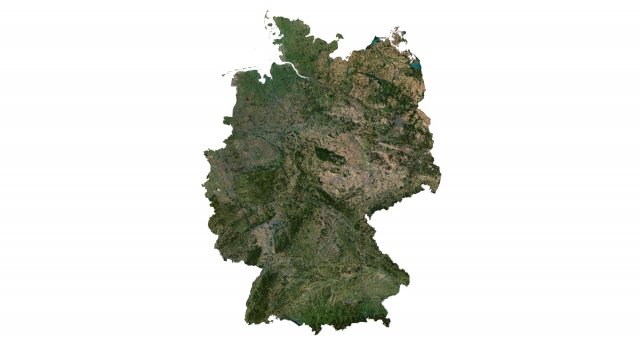 Germany Terrain 3D Map Modelo 3D .c4d .max .obj .3ds .fbx .stl .blend 