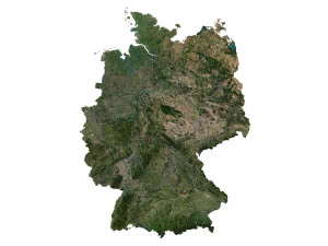 Mapa 3D del terreno de Alemania Modelo 3D