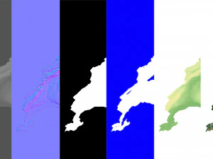 Switzerland Terrain 3D Map 3D Model