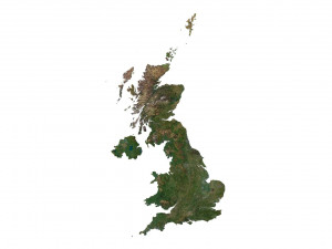 United Kingdom Terrain 3D Map 3D Model