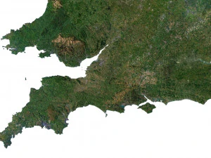United Kingdom Terrain 3D Map 3D Model