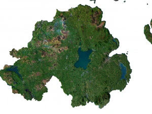 United Kingdom Terrain 3D Map 3D Model