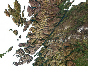 United Kingdom Terrain 3D Map 3D Model