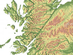 United Kingdom Terrain 3D Map 3D Model