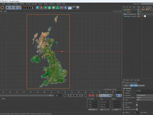 United Kingdom Terrain 3D Map 3D Model