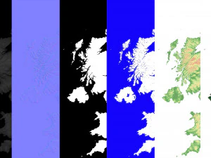 United Kingdom Terrain 3D Map 3D Model
