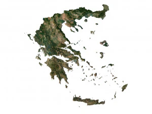 Greece Terrain 3D Map 3D Model