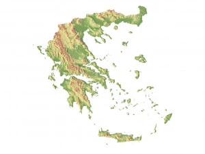 Greece Terrain 3D Map 3D Model