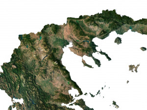 Greece Terrain 3D Map 3Dモデル