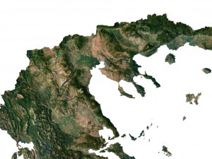Greece Terrain 3D Map 3D Model