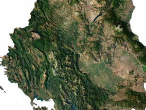 Greece Terrain 3D Map 3Dモデル