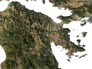 Greece Terrain 3D Map 3Dモデル