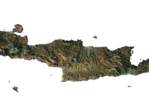 Greece Terrain 3D Map 3D Model
