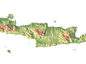 Greece Terrain 3D Map 3Dモデル