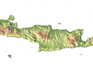 Greece Terrain 3D Map 3D Model