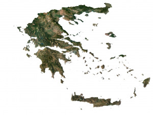 Greece Terrain 3D Map 3Dモデル