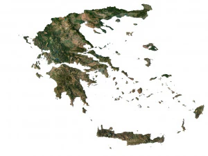 Greece Terrain 3D Map 3D Model