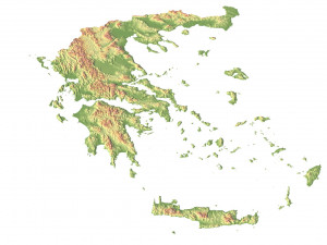 Greece Terrain 3D Map 3Dモデル