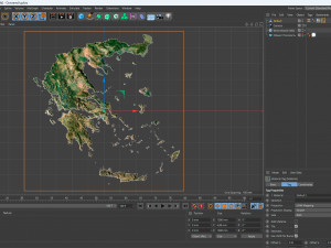 Greece Terrain 3D Map 3Dモデル